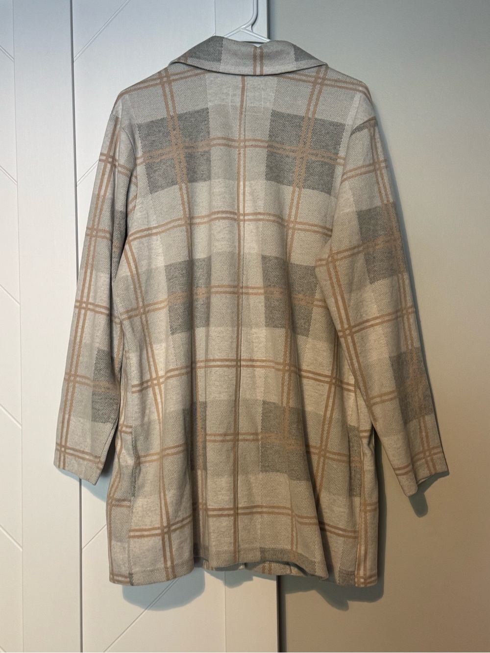 Dictionary Cozy Collective Plaid Open Front Cardigan Duster XL NWT - Picture 7 of 7